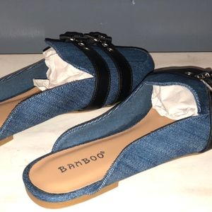 BAMBOO Shoes - BAMBOO | SLIP ON DENIM MULES BAMBOO Shoes - BAMBOO | SLIP ON DENIM MULES